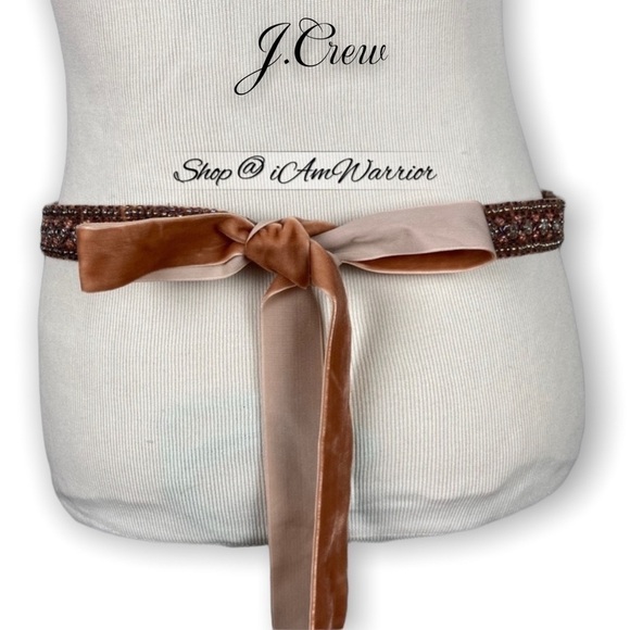 J.Crew NWOT beaded blush velvet sash belt *shop@iamwarrior main image 6